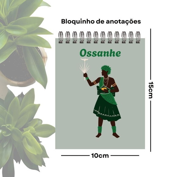 Bloco de Anotações Personalizado A6 - Orixá Ossaim