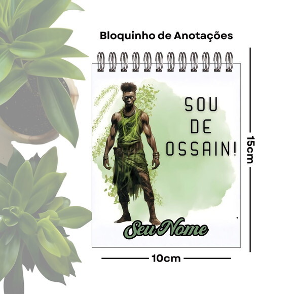 Bloco de Anotações Personalizado A6 - Orixá Ossain