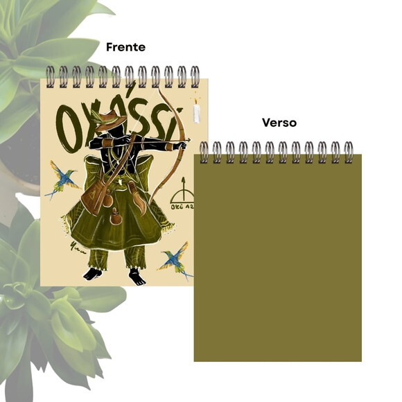 Bloco de Anotações Personalizado A6 - Orixá Oxóssi