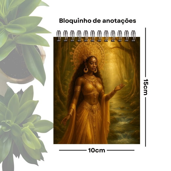 Bloco de Anotações Personalizado A6 - Orixá Oxum