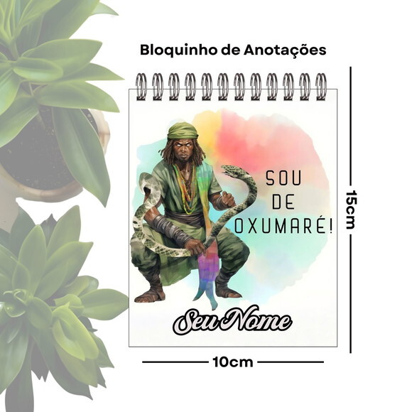Bloco de Anotações Personalizado A6 - Orixá Oxumarê
