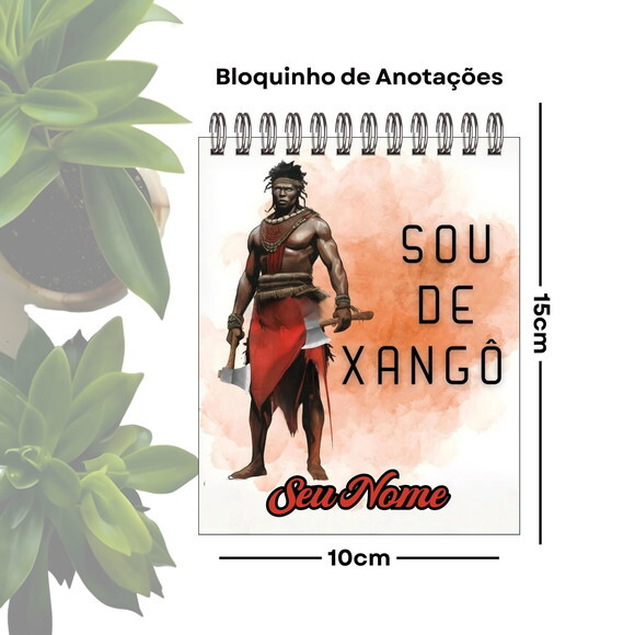 Bloco de Anotações Personalizado A6 - Orixá Xangô
