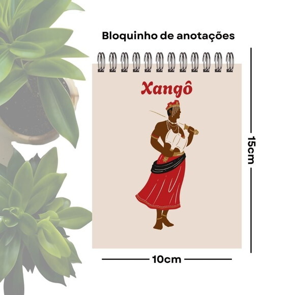 Bloco de Anotações Personalizado A6 - Orixá Xangô