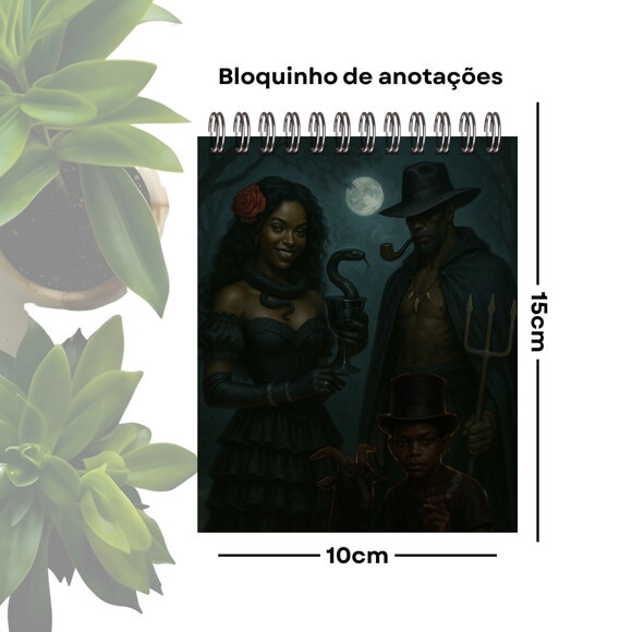 Bloquinho de Anotações Personalizado A6 - Exú e Pomba Gira