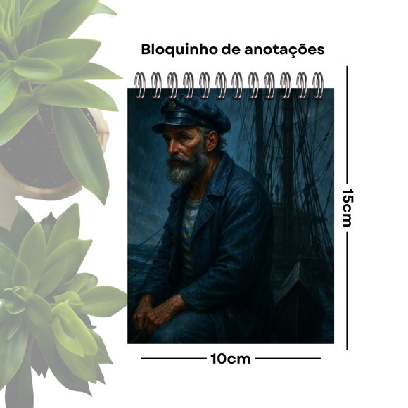 Bloquinho de Anotações Personalizado A6 - Marinheiro