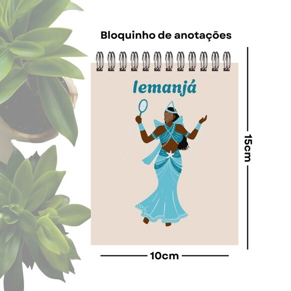 Bloquinho de Anotações Personalizado A6 - Orixá Iemanjá