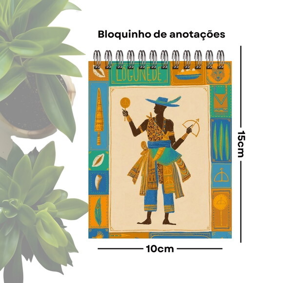 Bloquinho de Anotações Personalizado A6 - Orixá Logun Edé