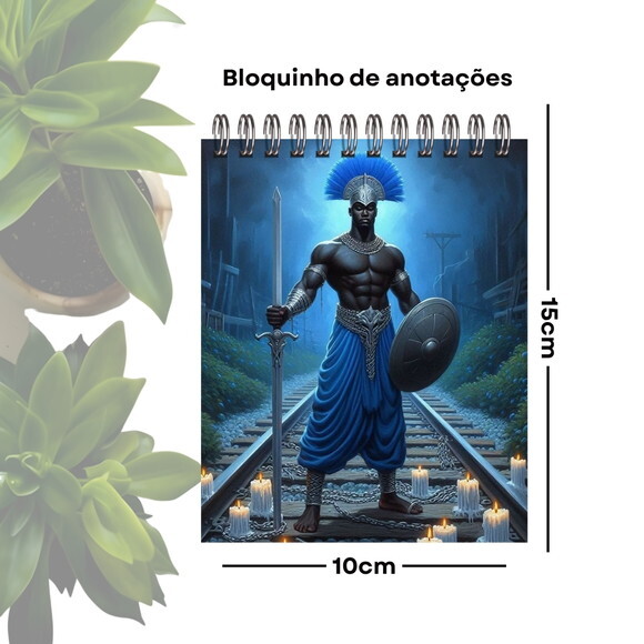 Bloquinho de Anotações Personalizado A6 - Orixá Ogum