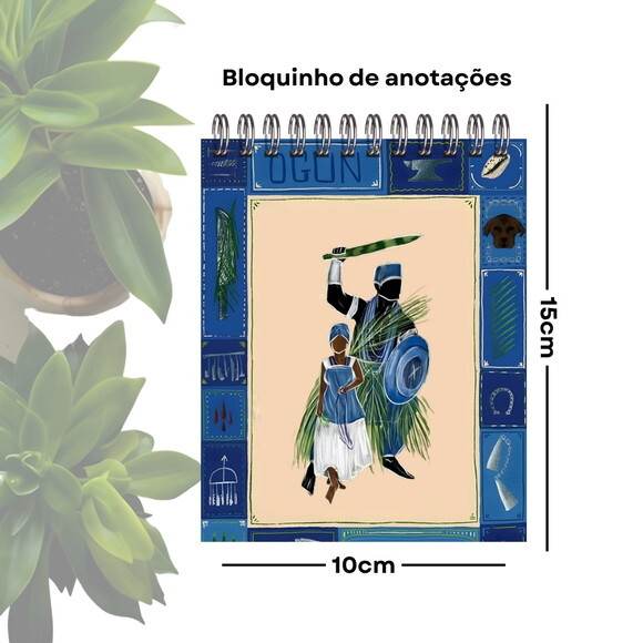 Bloquinho de Anotações Personalizado A6 - Orixá Ogum