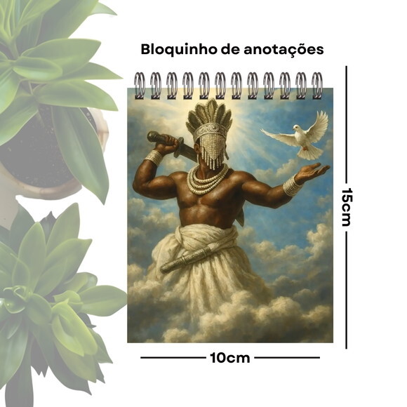 Bloquinho de Anotações Personalizado A6 - Orixá Oxaguiã