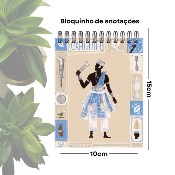 Bloquinho de Anotações Personalizado A6 - Orixá Oxaguiã