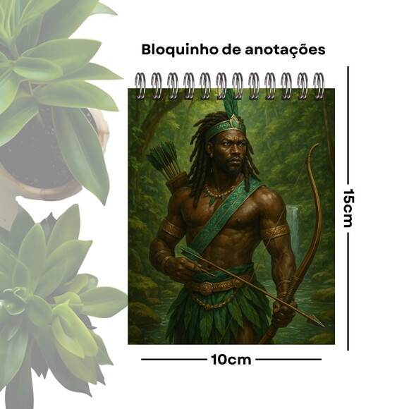 Bloquinho de Anotações Personalizado A6 - Orixá Oxóssi