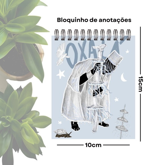 Bloquinho de Anotações Personalizado A6 - Orixá Oxalá