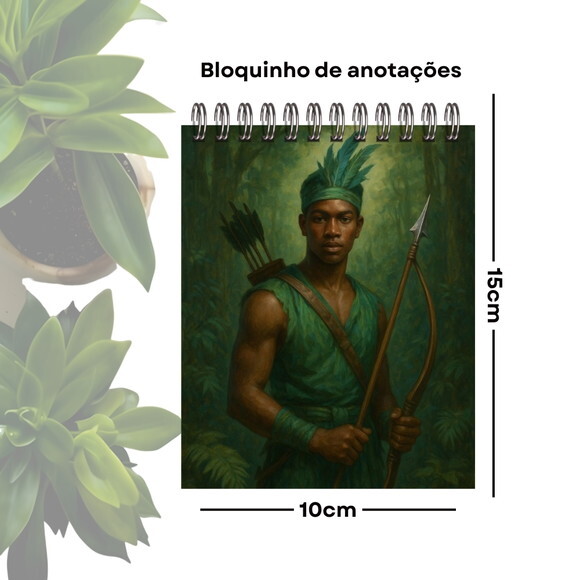 Bloquinho de Anotações Personalizado A6 - Orixá Oxóssi