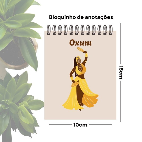 Bloquinho de Anotações Personalizado A6 - Orixá Oxum