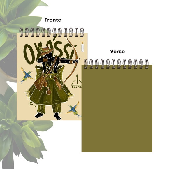 Bloquinho de Anotações Personalizado A6 - Orixá Oxóssi