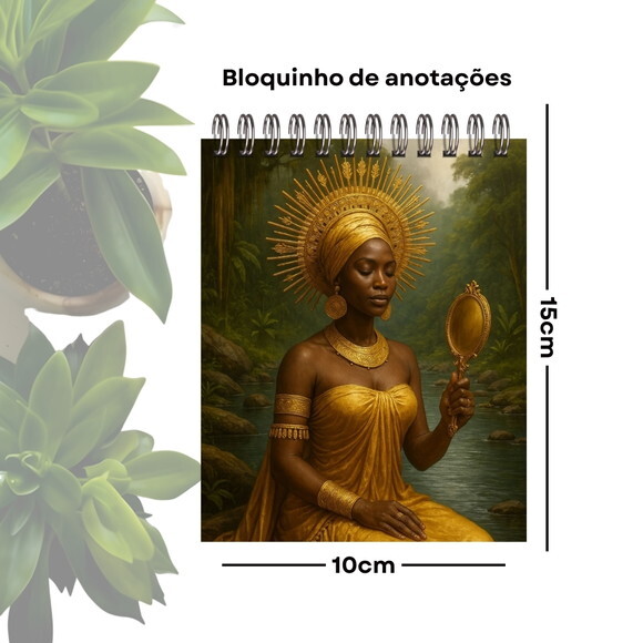 Bloquinho de Anotações Personalizado A6 - Orixá Oxum