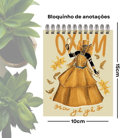 Bloquinho de Anotações Personalizado A6 - Orixá Oxum