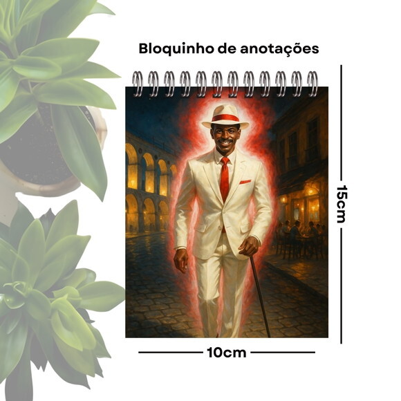 Bloquinho de Anotações Personalizado A6 - Zé Pilintra