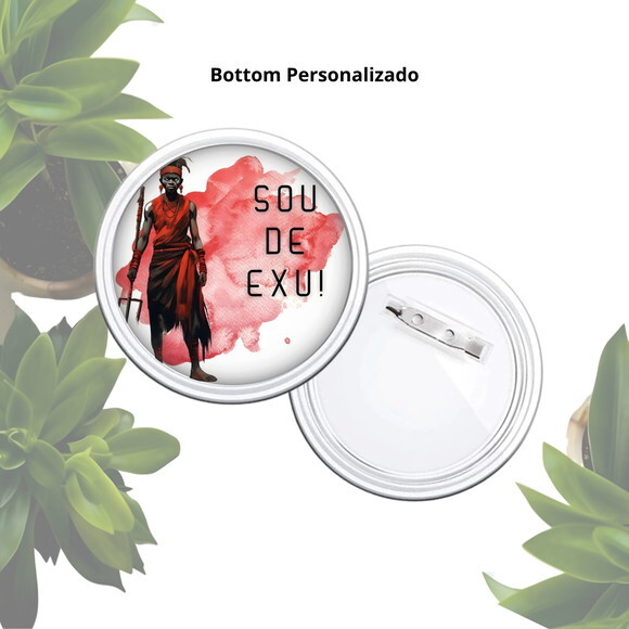 Botton Alfinete Orixá Exú - Broche Personalizado