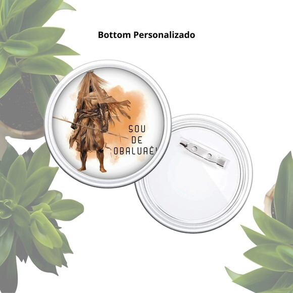 Botton Alfinete Orixá Obaluaê - Broche Personalizado