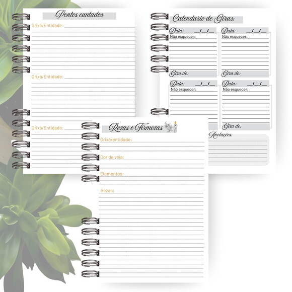 Caderno de Giras - Orixá Oxalá (tamanho Universitário)