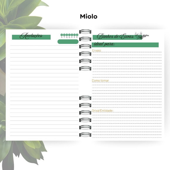 Caderno de Giras - Orixá Oxossi (tamanho Universitário)
