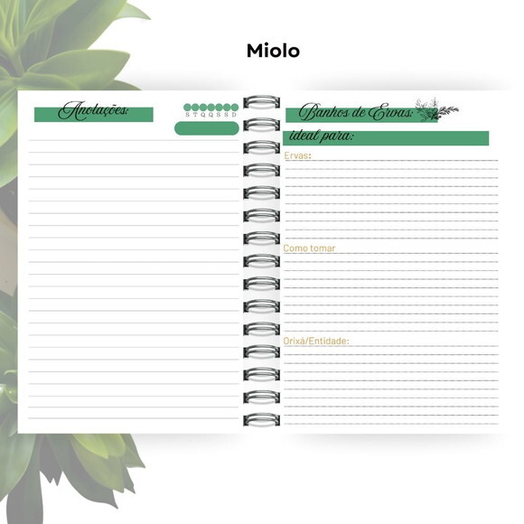 Caderno de Giras - Orixá Oxossi (tamanho Universitário)