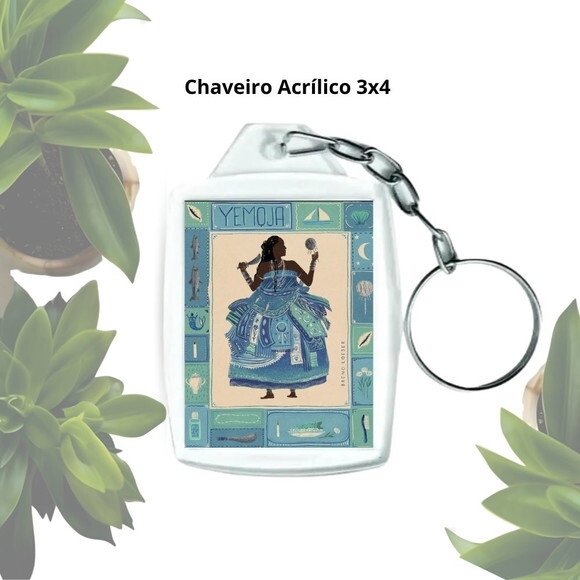 Chaveiro Acrílico 3x4 Personalizado - Orixá Iemanjá