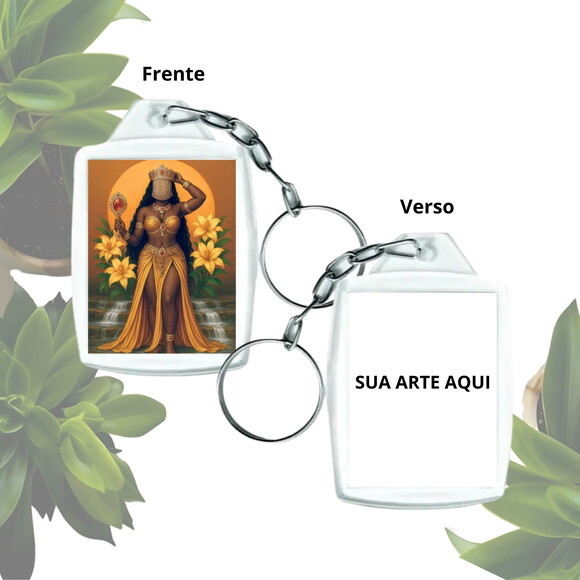 Chaveiro Acrílico 3x4 Personalizado - Orixá Oxum