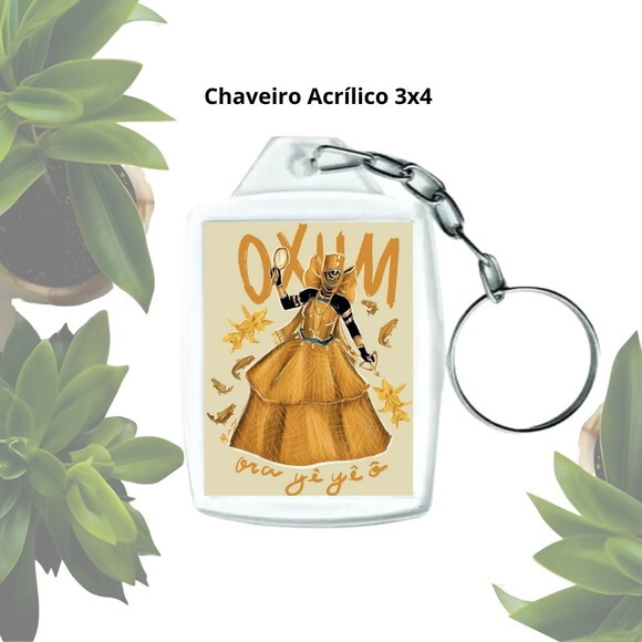 Chaveiro Acrílico 3x4 Personalizado - Orixá Oxum