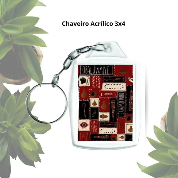 Chaveiro Acrílico com Tag Personalizado - Orixá Obaluaê