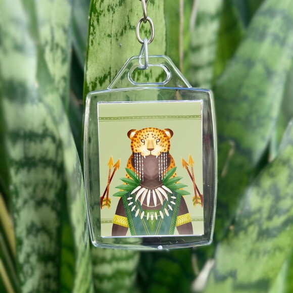 Chaveiro Acrílico Orixá Oxóssi - Lembrancinha Personalizada