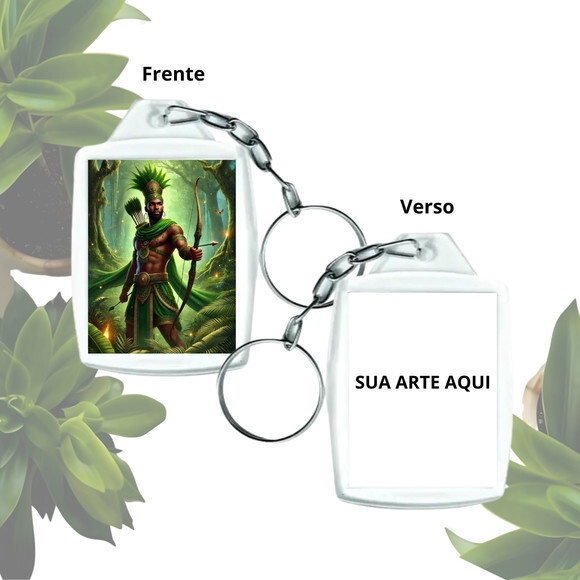 Chaveiro Acrílico Orixá Oxóssi - Lembrancinha Personalizada
