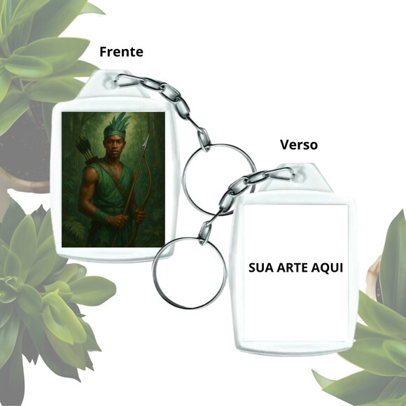 Chaveiro Acrílico Orixá Oxóssi - Lembrancinha Personalizada