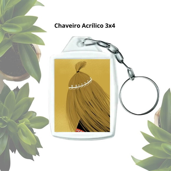 Chaveiro com Tag Personalizado - Lembrancinha Orixá Obaluaê