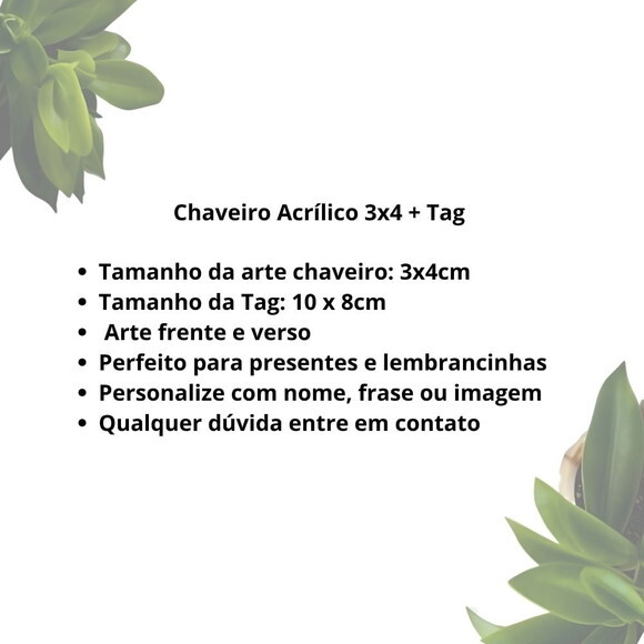 Chaveiro com Tag Personalizado - Lembrancinha Orixá Obaluaê