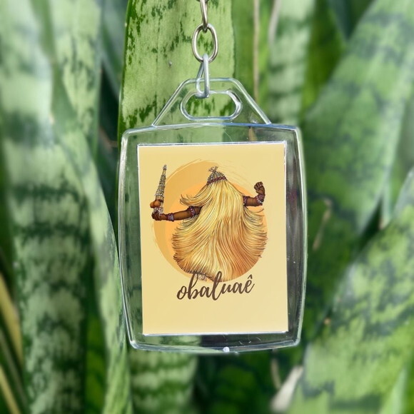 Chaveiro Orixá Obaluaê | Omolu Acrílico 3x4 Personalizado