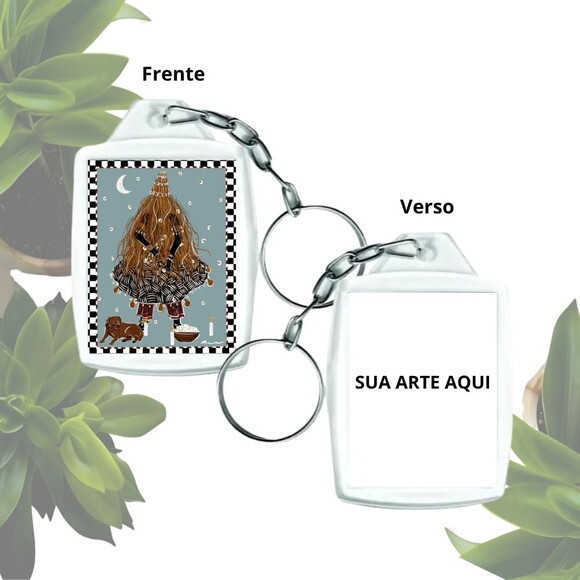 Chaveiro Orixá Obaluaê | Omolu Acrílico 3x4 Personalizado