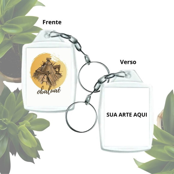 Chaveiro Orixá Obaluaê | Omolu Personalizado em Acrílico 3x4