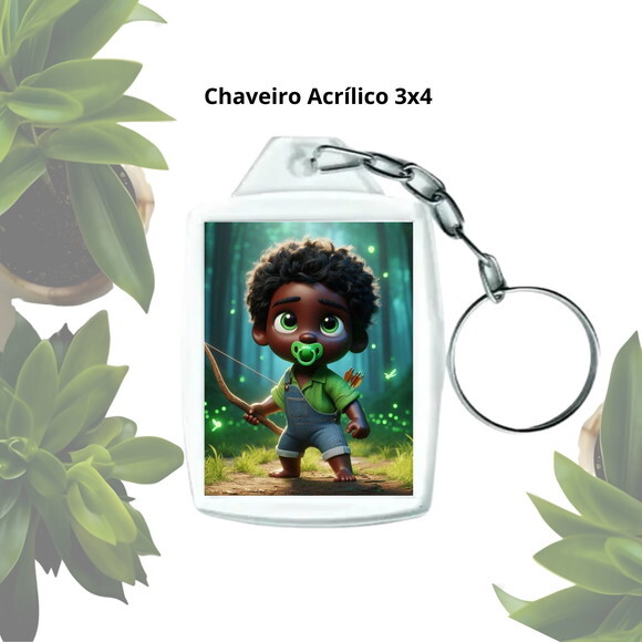Chaveiro para Lembrancinha Personalizado - Erê de Oxóssi