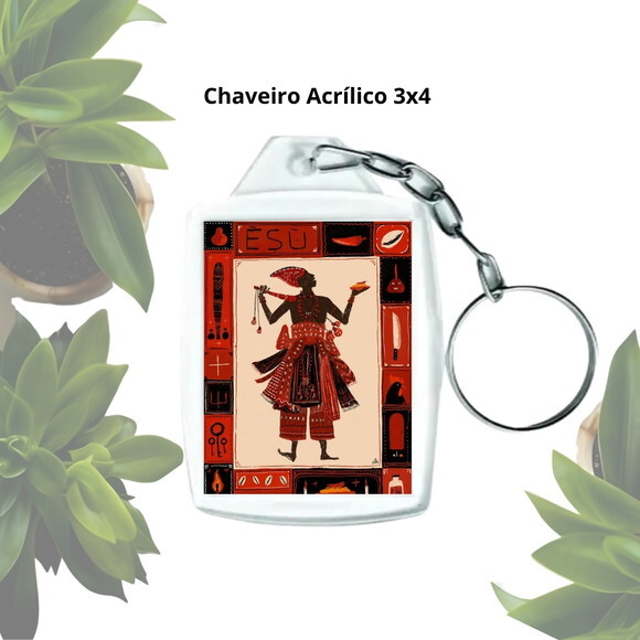 Chaveiro Personalizado 3x4 Acrílico - Orixá Exú
