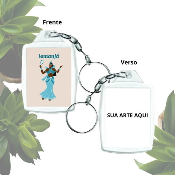 Chaveiro Personalizado 3x4 Acrílico - Orixá Iemanjá