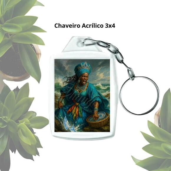 Chaveiro Personalizado 3x4 Acrílico - Orixá Iemanjá