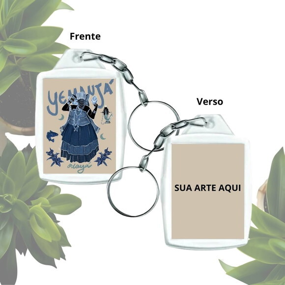 Chaveiro Personalizado 3x4 Acrílico - Orixá Iemanjá