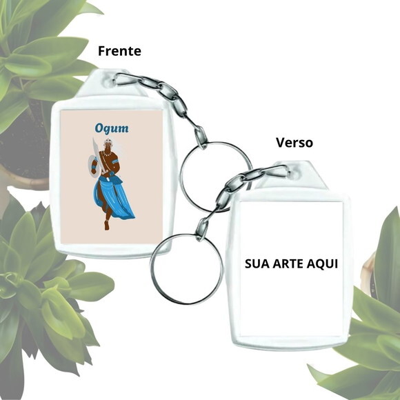 Chaveiro Personalizado 3x4 Acrílico - Orixá Ogum
