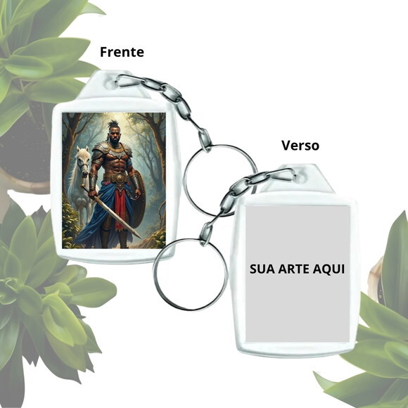 Chaveiro Personalizado 3x4 Acrílico - Orixá Ogum