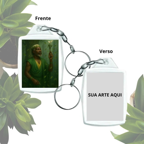 Chaveiro Personalizado 3x4 Acrílico - Orixá Ossaim