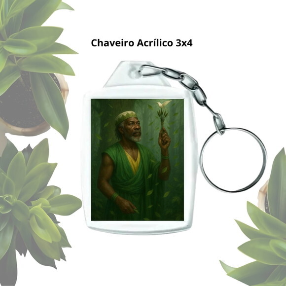 Chaveiro Personalizado 3x4 Acrílico - Orixá Ossaim