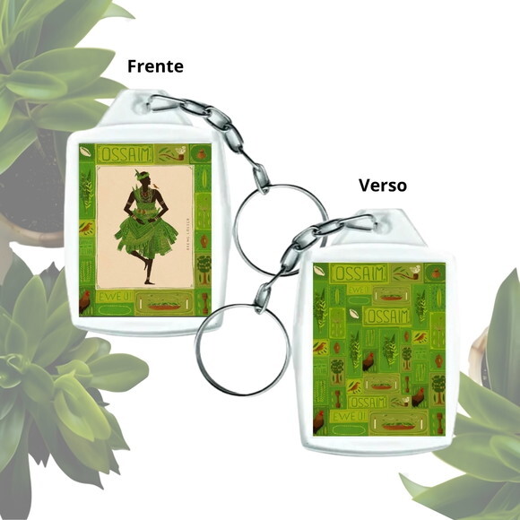 Chaveiro Personalizado 3x4 Acrílico - Orixá Ossaim